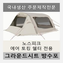 방수포 노스피크 에어 도킹 쉘터 전용 주문 제작 타포린 풋프린트 천막 그라운드시트 캠핑, PVC 베이지방수포+가방