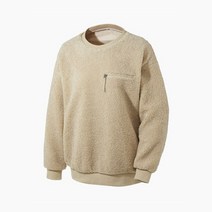 코오롱스포츠 여성 부클 세미루즈핏 후리스 티셔츠 라이트베이지 트리코트 친환경 맨투맨 TVTBW20532LBE