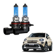 피아트 500x 9012 HIR2 순정형 55W 12V 할로겐 라이트 전구 전조등 2개1세트, 화이트