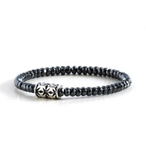 hema silver colunm B 법정 순은 헤마타이트 파이라이트 925실버 천연원석 천연석 원석 학생 우정 데일리 남자 남성 커플 커플 은 팔찌