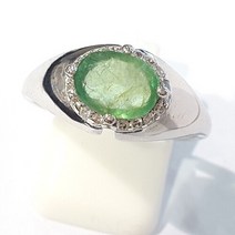 블루케이 [블루케이] 에메랄드 원석 반지 221210-15 5월탄생석