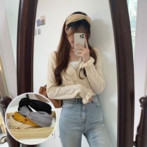 새틴 꼬임 머리띠 넓은 헤어밴드 무지 데일리 4color