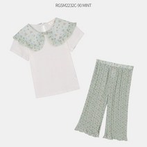 로엠걸즈 프릴반팔 와이드 팬츠 세트 _청주점