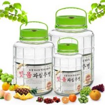 산들 슬라이딩 유리 장아찌병 효소병 꿀단지 5L 8L 10L 과실주병 과실주통 과일주병 과일청병 과일청용기, ♧프리미엄 과실주병 5L♣