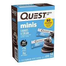 퀘스트뉴트리션 쿠키 & 크림 단백질 바 14개, 14 Count (Pack of 1), Cookies And Cream