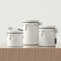 couyor 원두 밀폐용기 에어 브레스, 화이트, 1.8L, 1개