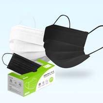 리빙블링 일회용 마스크 3중필터 블랙마스크 50매, 50개입, 1box