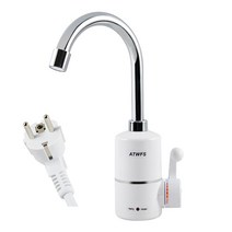 atwfs tankless electric newest water heater kitchen 인스턴트 온수 탭 히터 water faucet instantaneous, 측면 굽힘