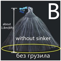투망 낚시 그물 usa cast nets water hand, 싱커가 없는 b36