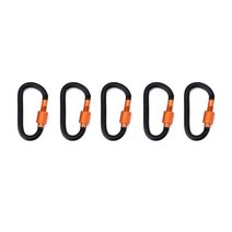 퀵드로우 D-링 키 체인 클립 캠핑 링 스냅 후크 야외 여행 키트 50Pc8cmAluminum 카라비너, 02 Black orange
