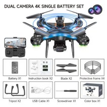 프로페셔널 fpv RC 드론 F192 4K 듀얼 카메라 장애물 회피 광학 흐름 포지셔닝 143g 폴더블 쿼드콥터 선물용용, 4K Black Bag