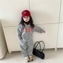 도오빠 니니티라 아동 기모 상하세트 후드집업 조거팬츠 프린팅 점퍼 겨울 트레이닝복 어린이 등원룩 등하원룩