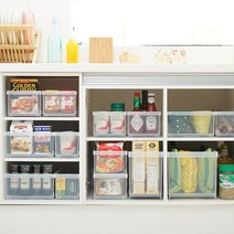 창신리빙 팬트리 칸막이 정리함 4P세트A (바퀴이동), 선택:센스저안트레이12cm2개+24cm2개, 단품