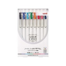 三菱鉛筆 Mitsubishi Pencil Uniball One Hako UMR38S.15 Gel Ballpoint Pen Refills 0.38 Red 10 Pieces [관, Set of 8 colors