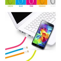 수험생 USB 마이크로5핀 금도금 단선방지 자석케이블 FLAT케이블 홈오피스, 색상 / 80Cm블루