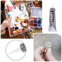자동차도장스프레이 초강력 접착 액체 E- 6000 접착제 DIY 전화 케이스 진주 보석 라인석 정밀 어플리케이터 팁 포함 29ml 강도