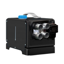 12/24/220V 무시동히터 캠핑용 차박 온풍기 이동식 알루미늄 저소음 신형 캠핑카 텐트, 송풍구4구, 시크 블랙(12V/24V/220V 겸용)