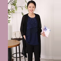 마담센스 등플리츠 브이원 가디건MO8335 엄마옷 가디건 빅사이즈 중년여성의류