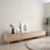 모던 핸들리스 와이드 TV 거실장 2400 (3색) 수납형 유럽풍 우드 나무, 아카시아
