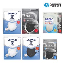 유한킴벌리 크리넥스 KF80 KF94 데일리 입체형 황사마스크 새부리형 소형 중형 대형, 20매, KF-80소형(블랙)