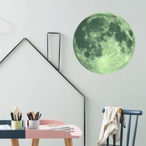 야광 형광 보름달 스티커 30cm 베란다꾸미기D0308B, 상세페이지 참조, 상세페이지 참조
