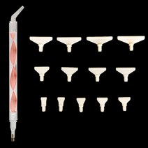 치프몰 보석십자수 고급펜 세트 15헤드 부자재 취미 작업도구, 주황색