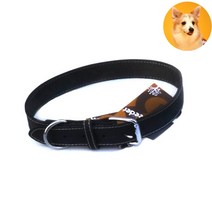 짧은 강아지가죽목줄 큰개목줄 실외견 도베르만목걸이, L