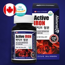 고함량 비헴철 철분 체내 산소운반 혈액생성 에너지 생성에 필요한 철분제 영양제 캐나다 100캡슐 대용량 100일분, 100캡슐 x 4개