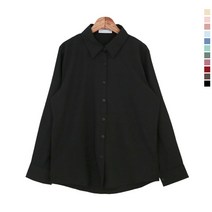 티데일리 데일리 링클 프리 셔츠 여성용 무지 루즈핏 블라우스