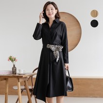 스카프벨트 카라 랩 원피스