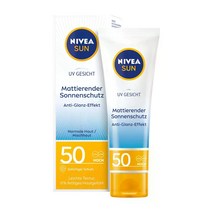 니베아 선 UV 페이스 매트 자외선 차단제 SPF 50 (50 ml) 얼굴에 기름기없는 가벼운 질감의 효과적인, 기본