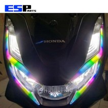 2021-2022-2023년 혼다 PCX125 튜닝 PCX라이트스티커 라이트데칼 라이트필름 피씨엑스, 빨강, 1개