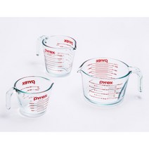 파이렉스 계량컵 3종 250ml 500ml 1000ml 유리 카페 라면 요리