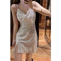 봄여름 작은 키 밍위안 생일파티 미니드레스 2022 여름신상 여성복 핫픽스 나시 드레스