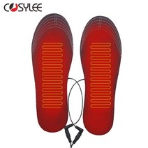 USB 발온열 발열깔창 열선 안창 온열 양말 패드 겨울 야외 스포츠 난방 깔창, L 28.3cm (EUR 40-46)