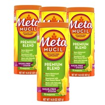 메타무실 Metamucil 프리미엄 블랜드 4-in-1 파이버 섬유질 with 스테비아 421g, 4팩