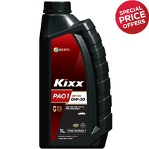킥스 파오1 0W30 1L 가솔린 디젤 LPG 겸용 합성 엔진오일, 8개, 1000ml