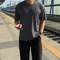 초냉감 냉장고 쿨링 무지 반팔 티셔츠 3color 오버핏 에어쿨링 기능성 쿨티