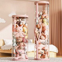 투명 인형 정리함 정리 리빙 원통 수납함 디스플레이, 26cm120cmx도르래x인형45개
