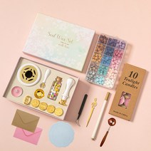 너드마켓 실링왁스 스타터 키트 스탬프 제작 청첩장 도장, 민트-A