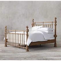 침대 프레임 가구 엔틱 인테리어 빈티지 원목, 검은색 1500mmx2000mm