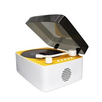 시디 플레이어 벽걸이 미니 cd 5v 2a 휴대용 블루투스 스피커 스테레오 led 스크린 마운트 가능 음악 ir 원격 제어, 노란색, 노란색