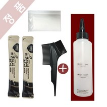 씨드비 프리미엄 물염색_ 염색약 2회분+공병1+염색브러쉬+일회용 염색보+장갑, 1set, 미디엄브라운