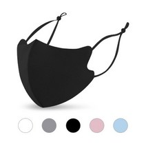 3D 네오 플랜 끈조절 마스크 패션 컬러 방한 (5 Color)2 두께 종, 블랙(대형)