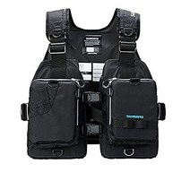 시마노 SHIMANO VF-068T 낚시 라이트 라이프 조끼 플로팅 베스트, 블랙