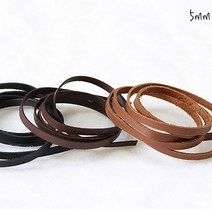 90cm) 5mm 납작가죽끈(3컬러) jgn, 초코브라운, 1개