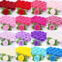 비누꽃 고급 카네이션(50송이) 18color 박스 할인가 용돈박스만들기 비누카네이션꽃바구니 diy, 17.아이보리