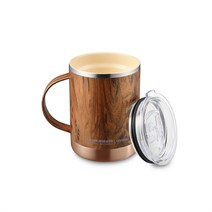 아소부 스텐 진공 보온보냉 얼티밋 머그컵 360ML 우드