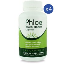 플로에 보웰 헬스 키위 추출물 프리바이오틱스 엔자임 캡슐 120정 PHLOE BOWEL HEALTH Prebiotics Kiwi Extract, 4개