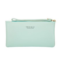 여성을위한 투명 만질 수있는 전화 포켓 긴 클러치 지갑 PU 가죽 여성 지갑 숙녀 클러치 카드 지갑